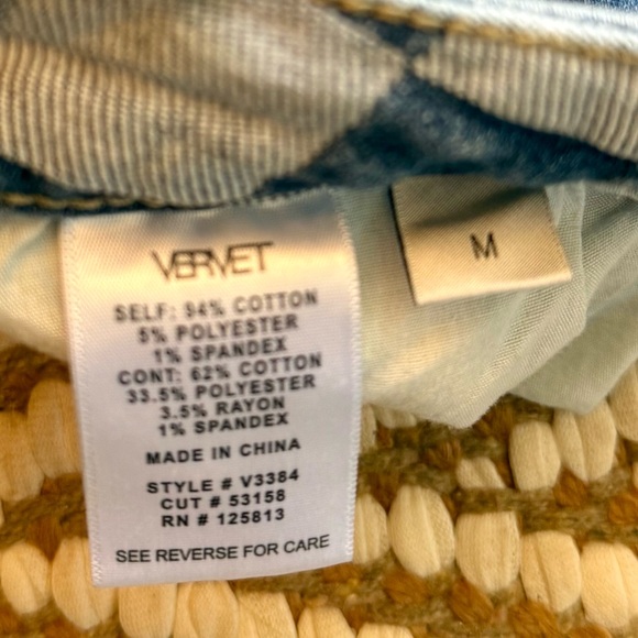 Vervet Jean Shorts Medium Checkered Distressed - Picture 3 of 5